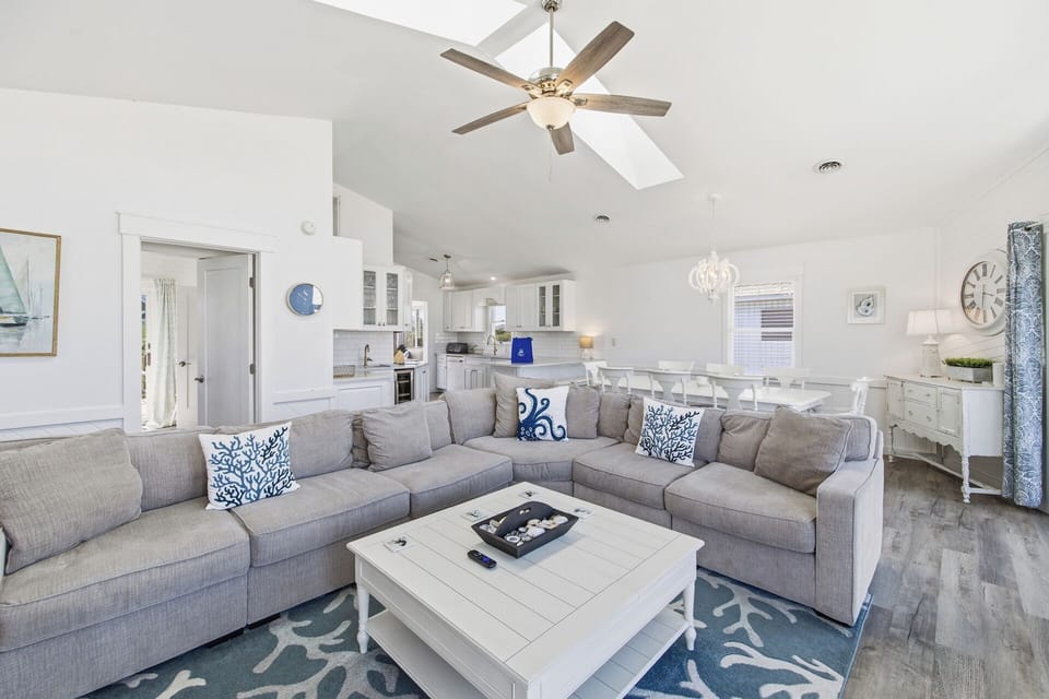 Top-Level Living Room with Deck Access