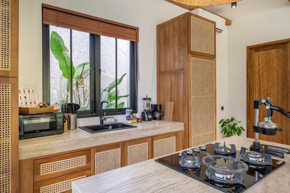 Luxury Villa, 2 Bedrooms, Private Pool | Private kitchen | Coffee/tea maker, blender, spices, eco-friendly cleaning products