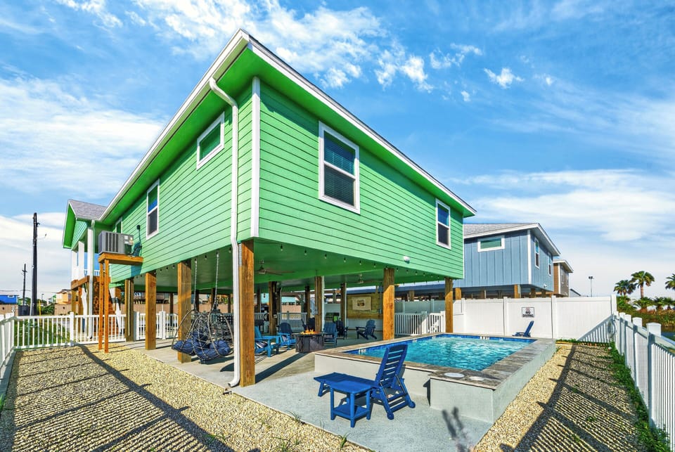 Sun, shade, and privacy all come together beside the nature preserve, with a privacy fence separating you from the only neighbor.