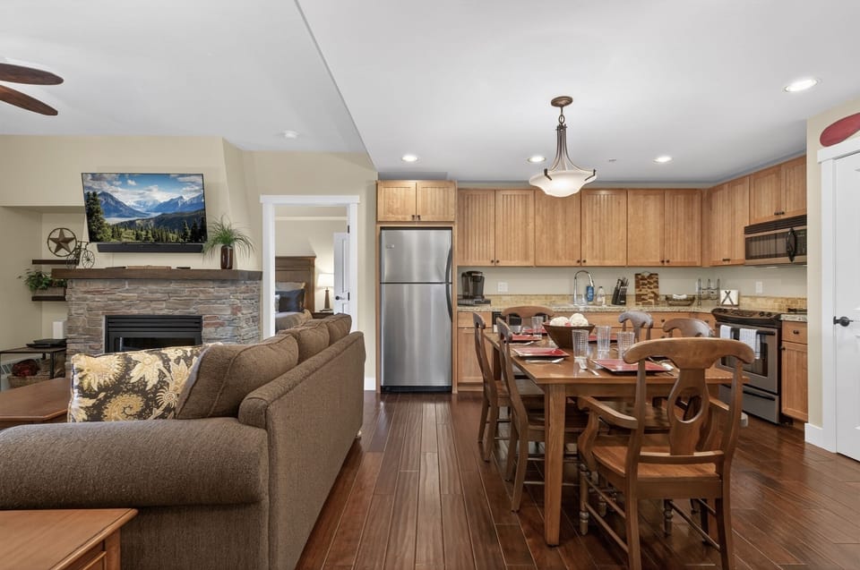 Open concept kitchen, dining and living area gives plenty of space to relax