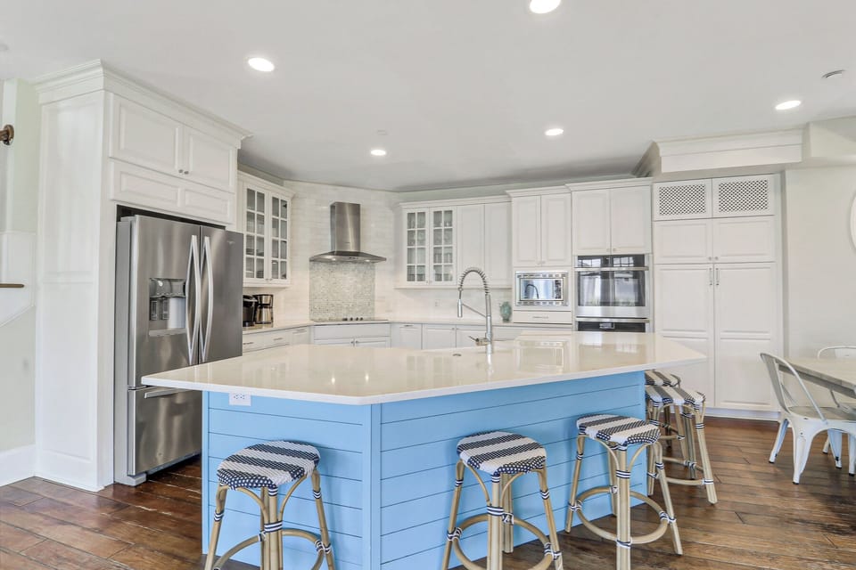 1 Collier Beach Road | Spacious kitchen w/ bar stool seating - 1 Collier Beach Road | Spacious kitchen w/ bar stool seating
