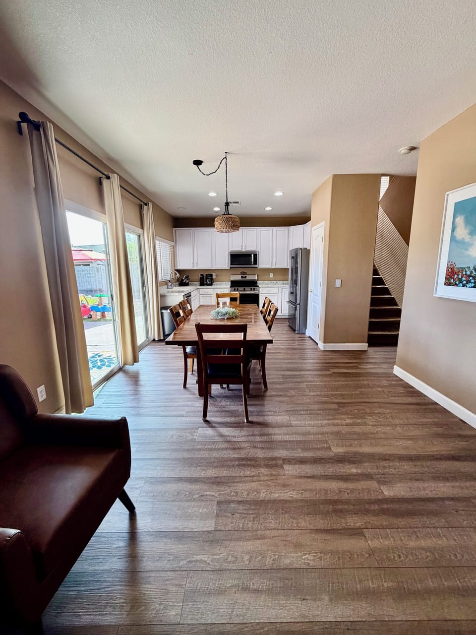 Open concept with second dining table for 6-8!