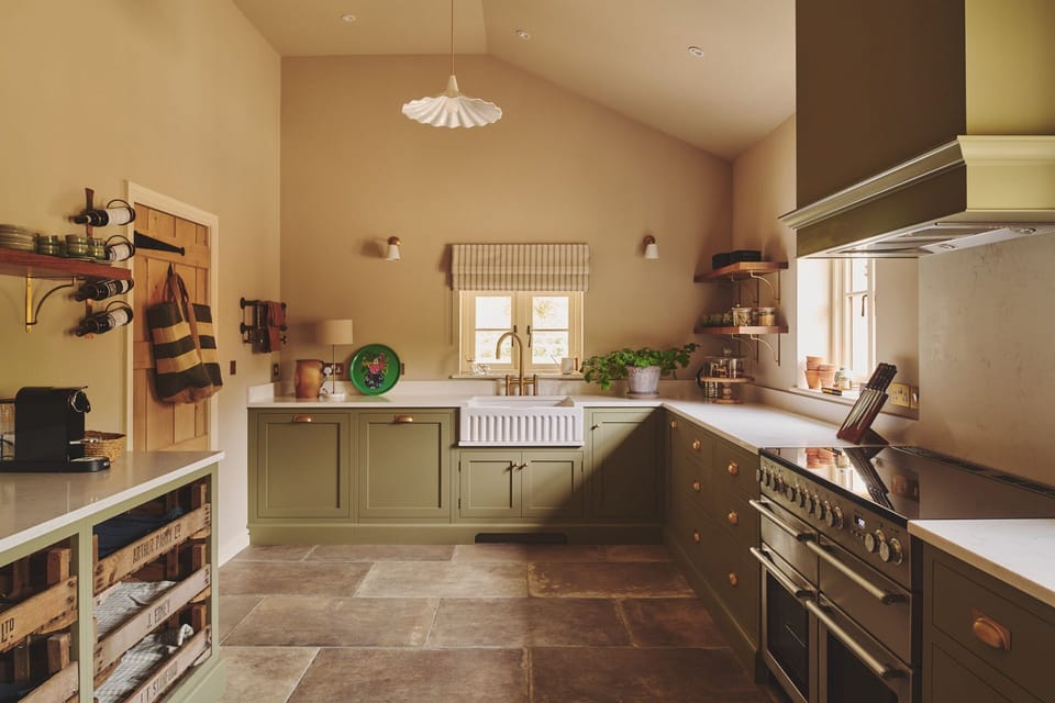 The kitchen at Haymill Retreat, Powys