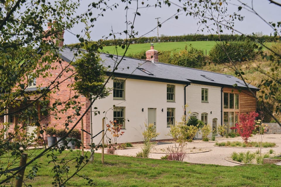 The exterior of Haymill Retreat, Powys