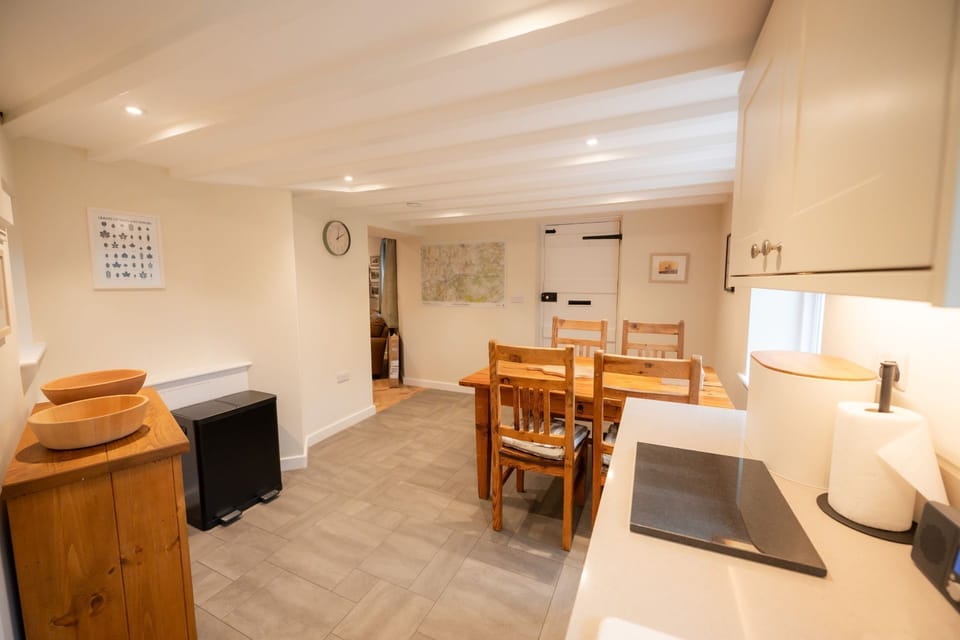 The dining kitchen at Grimsbury Castle, Berkshire