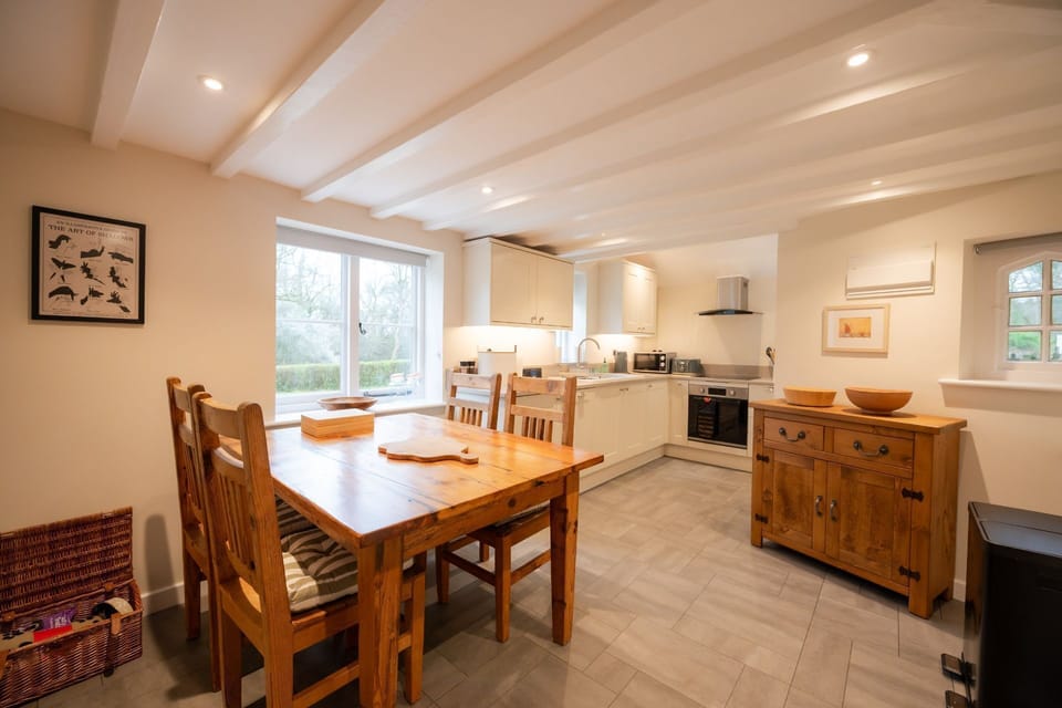 The dining kitchen at Grimsbury Castle, Berkshire