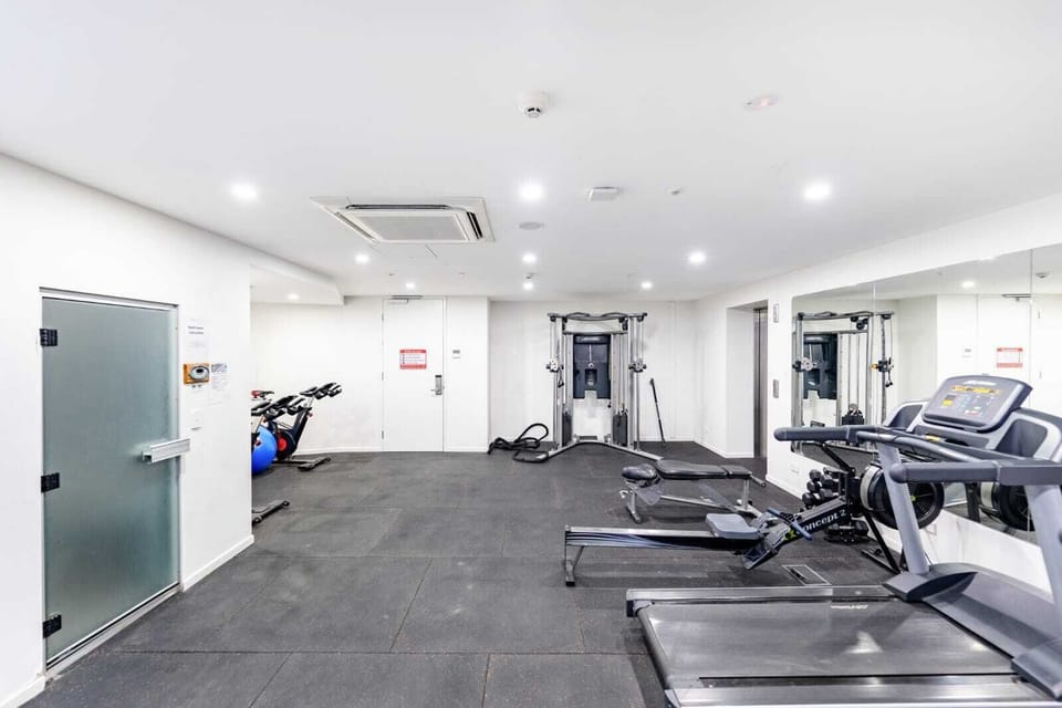 Fully equipped building gym with cardio & strength machines