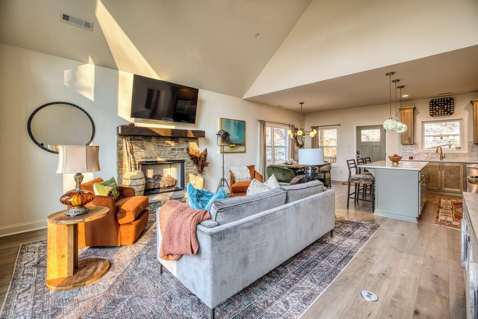 Open-concept living and dining area perfect for gathering.