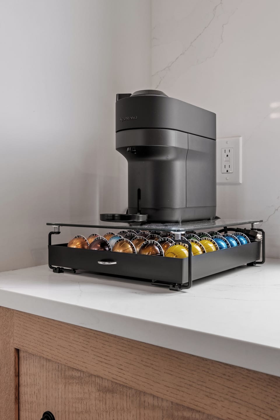 Coffee pods and espresso essentials are ready for your stay.