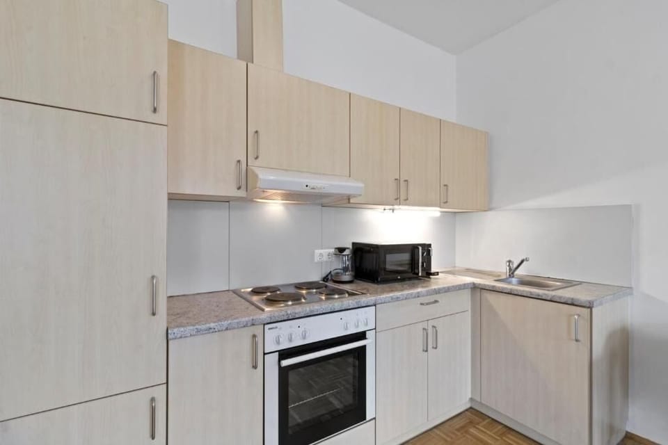 Apartment, 1 Double Bed with Sofa bed, Courtyard View | Private kitchen | Electric kettle, toaster