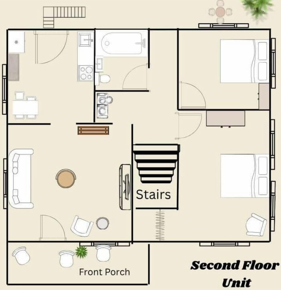Floor plan of the apartment — not to scale, but it provides a good idea of the layout.