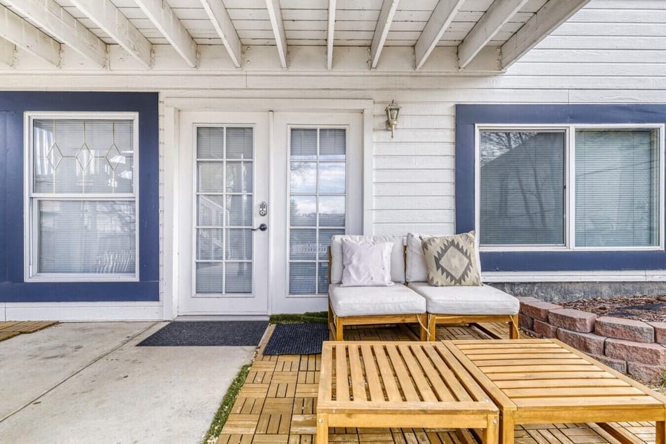There`s a little area to hangout outside in front of your unit