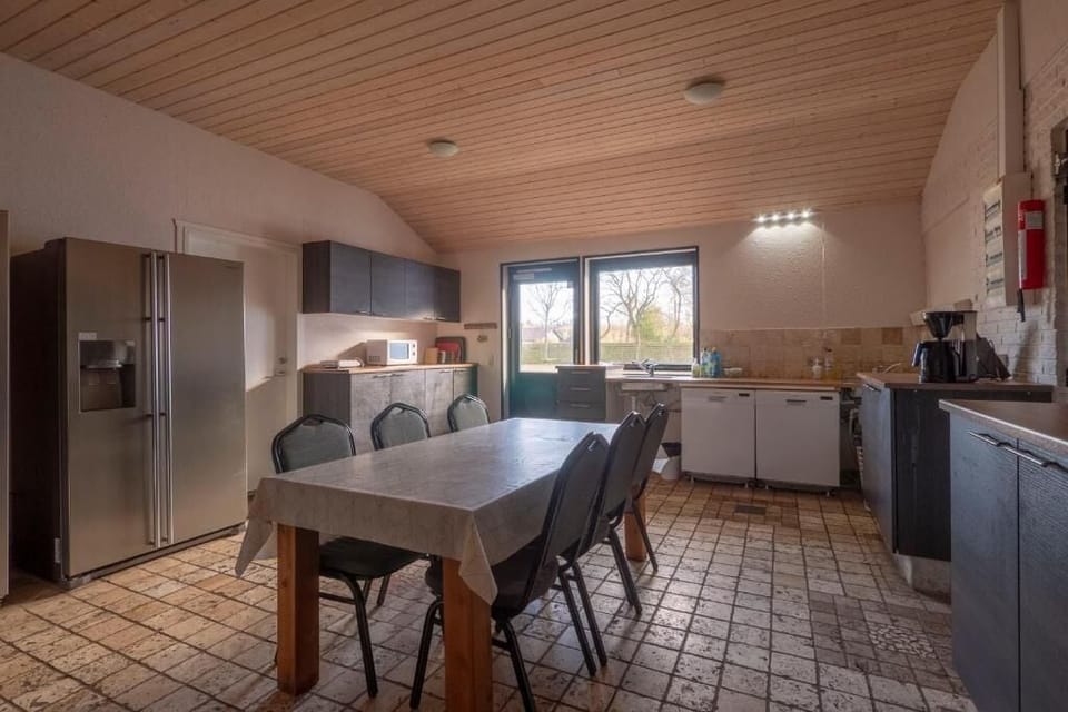 Shared fridge, microwave, highchair