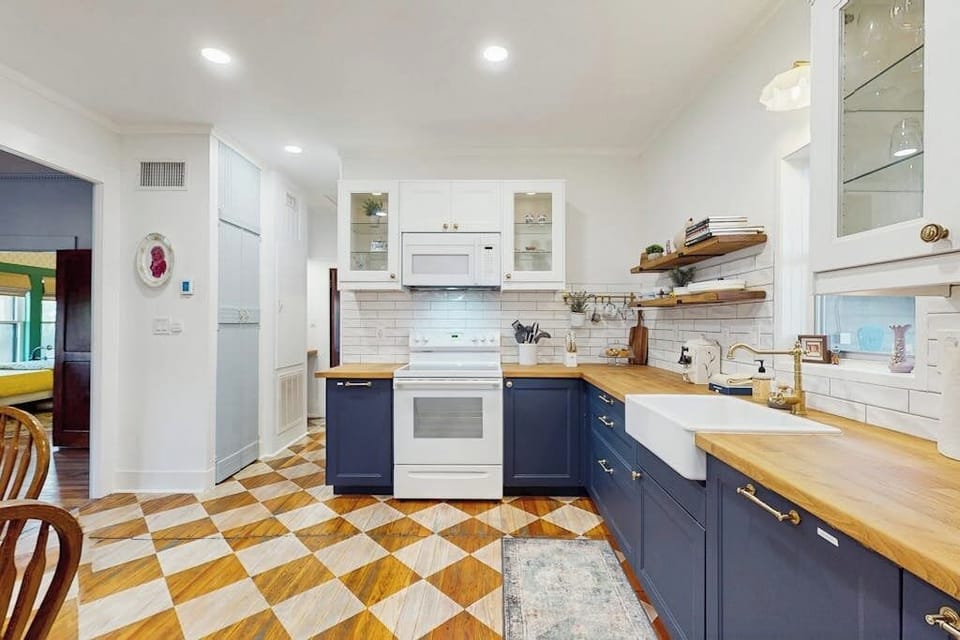 A well-equipped kitchen with plenty of personality.