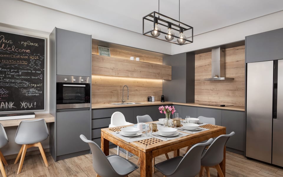 Deluxe House, Private Pool | Private kitchen | Full-size fridge, oven, stovetop, dishwasher