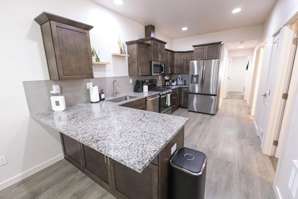 Fully stocked kitchen