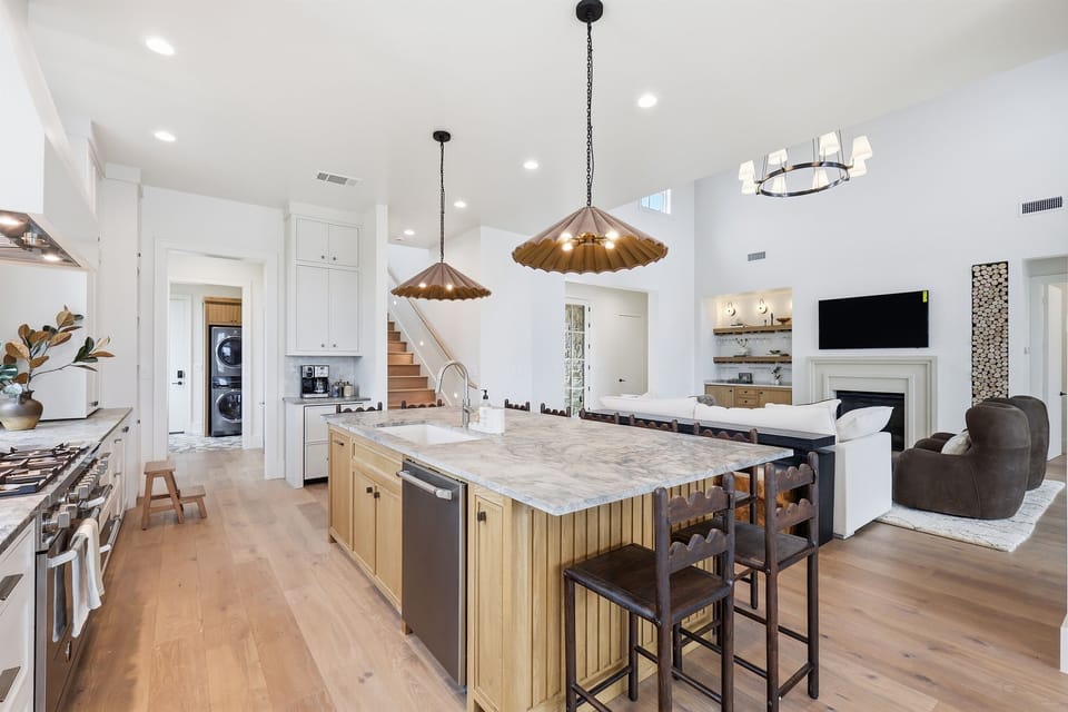 Fully stocked kitchen with basic necessities
