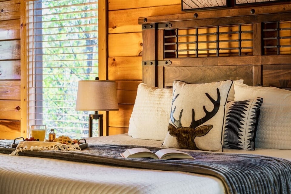 Drift off surrounded by peaceful mountain comfort