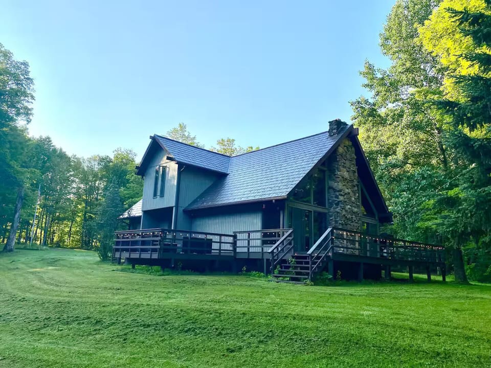 View of the house from the pond