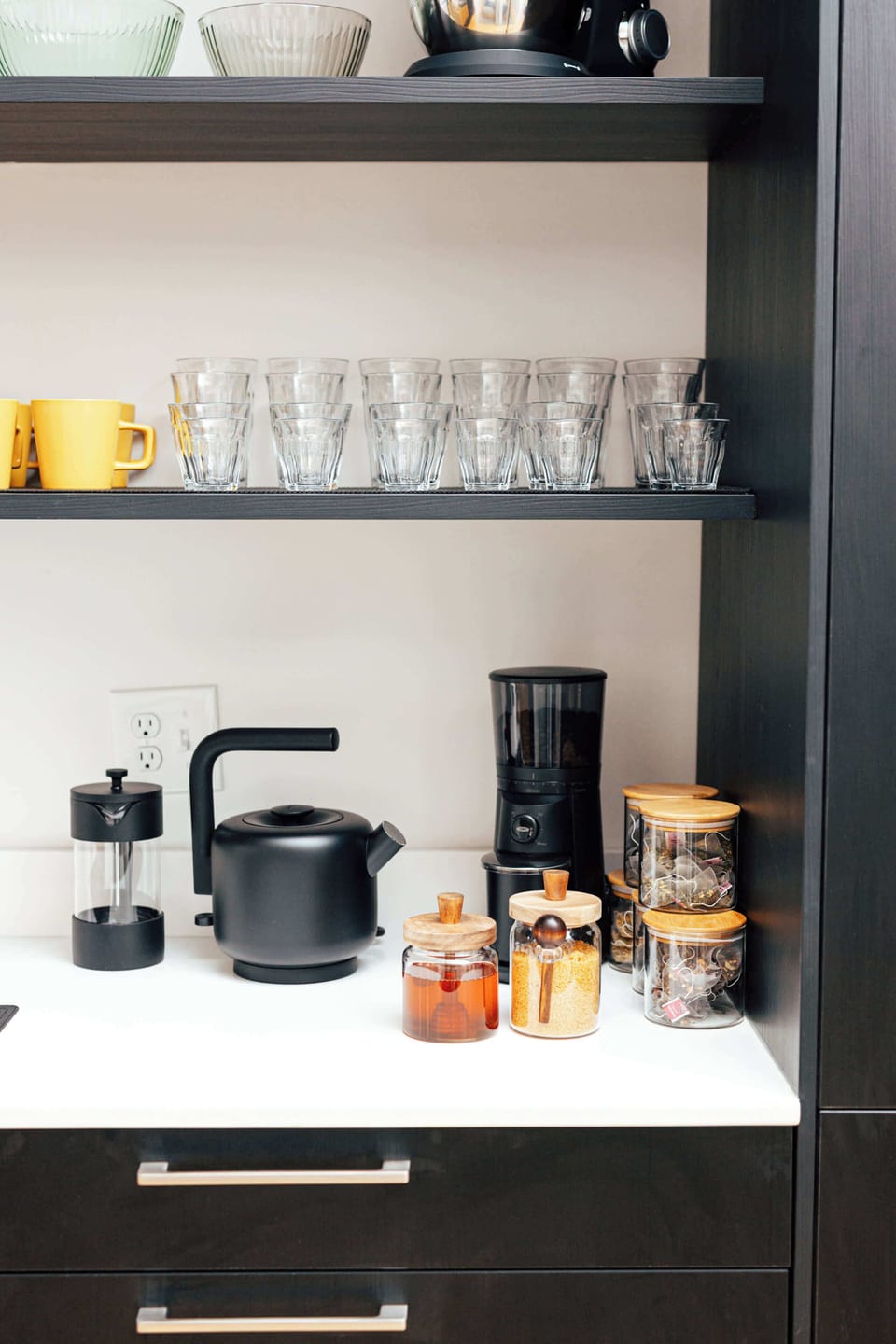 From morning coffee to evening dinners, the kitchen is stocked and ready