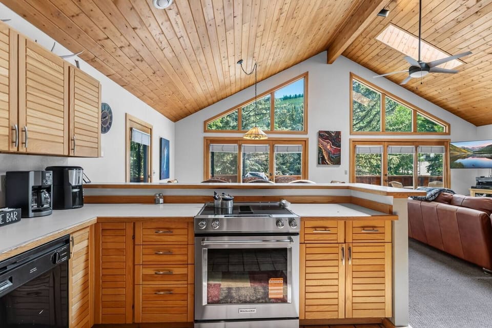 Fully equipped kitchen with views