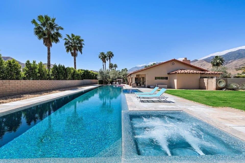 75-Foot Zero Edge Pool, Tanning Shelf, Spa With Mountain View