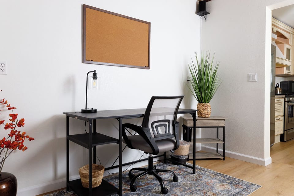 Stay productive at one of the two dedicated workspaces.