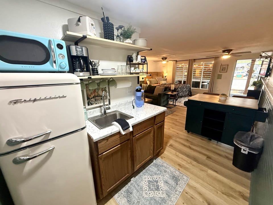 Open concept kitchenette