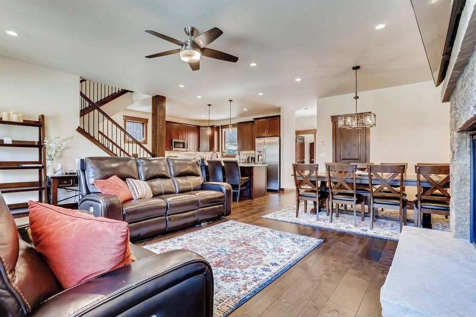 Living Room, Dining Room & Kitchen