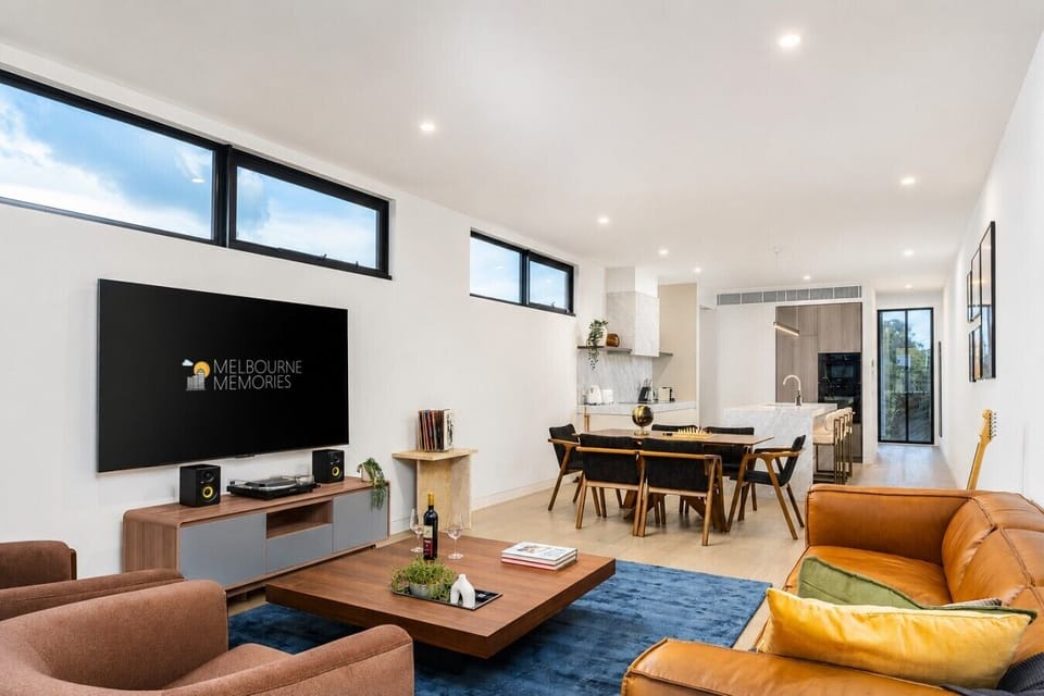 Ample room for guests to cook, dine, relax, and stream movies all in one shared area.