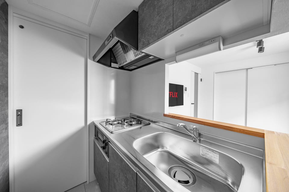 Apartment | Private kitchen | Fridge, microwave, stovetop, toaster