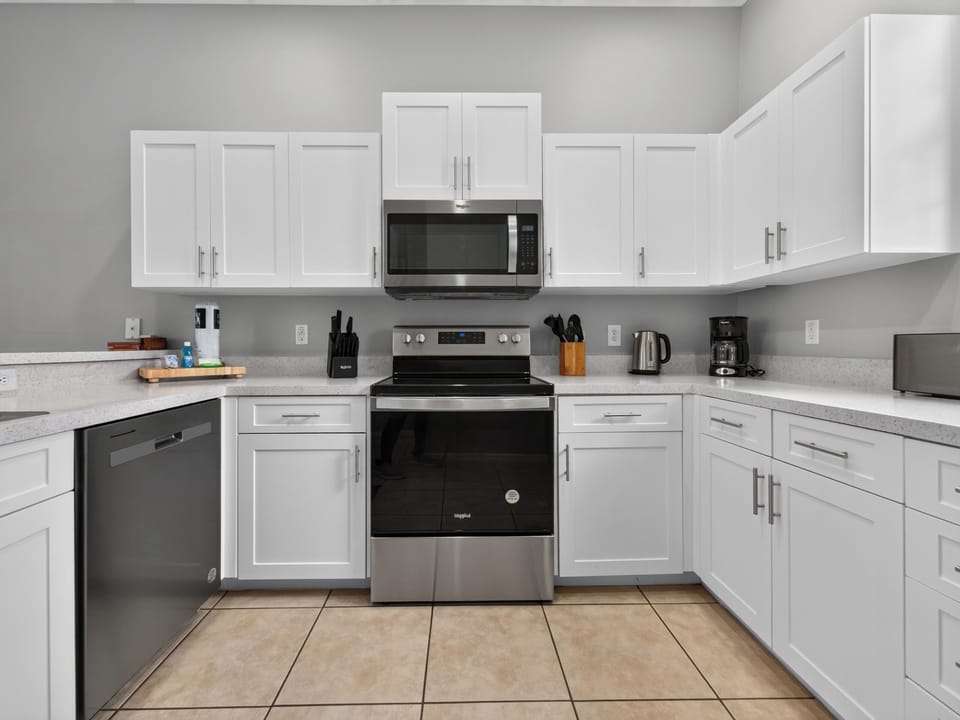 Modern Kitchen with 2 Barstools and Basic Starter Essentials (see description for more details)