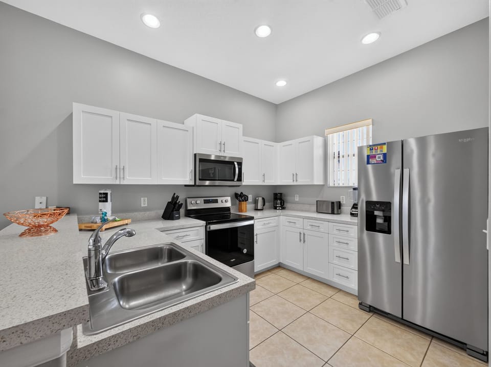 Modern Kitchen with 2 Barstools and Basic Starter Essentials (see description for more details)