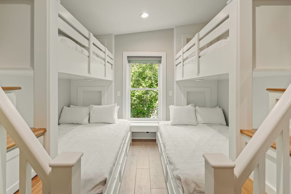 two twin over full bunk beds