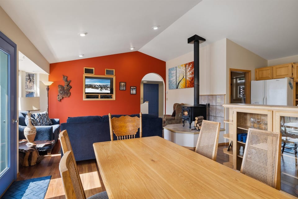 Enjoy meals together around a table that comfortably seats X.