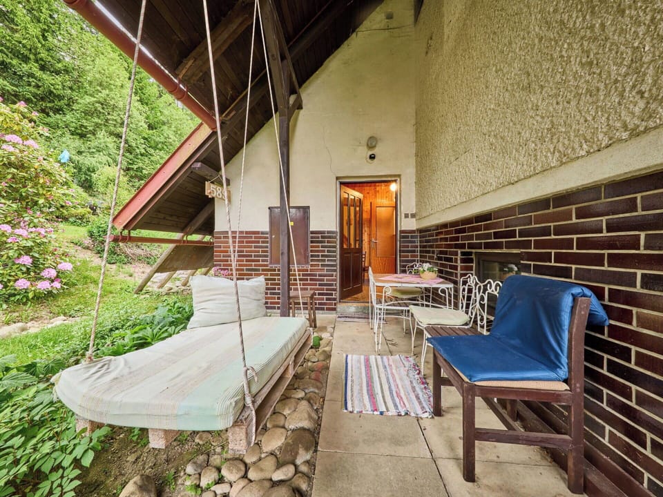 Cottage, Porch, Hardwood, Backyard, Brick, Chair, Wood Stain, Eco Hotel, Farmhouse, Daylighting