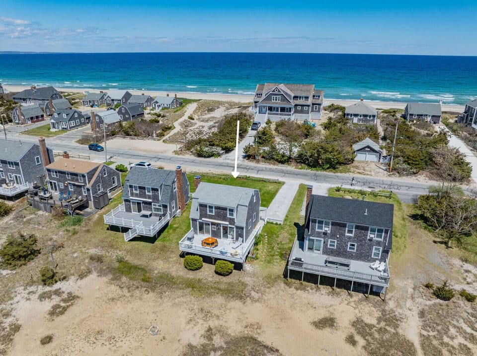 Aerial view of property to East Sandwich Beach