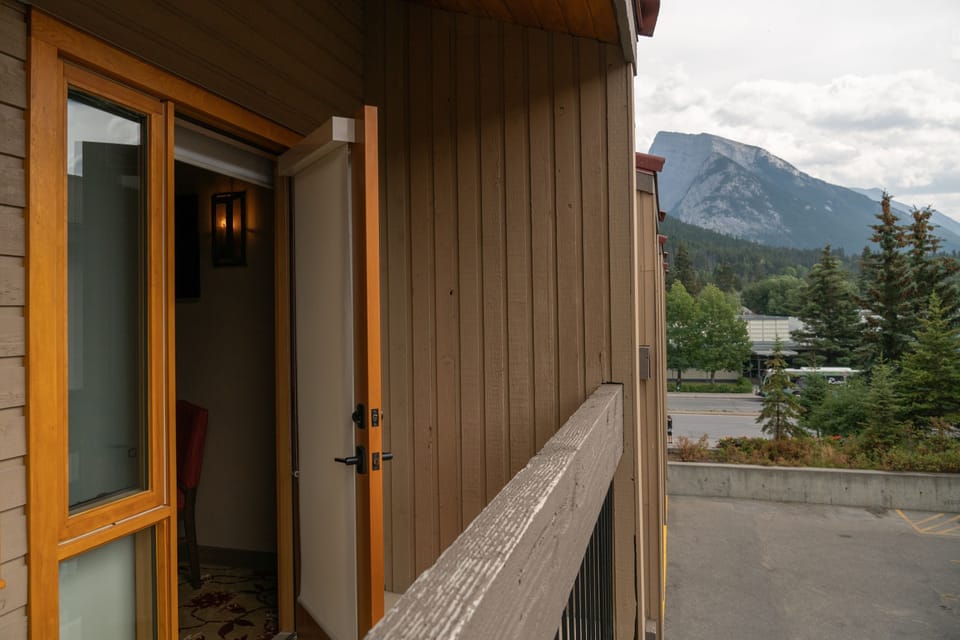Step outside to the private balcony with your coffee — mountain air and open Rocky Mountain views to start your morning