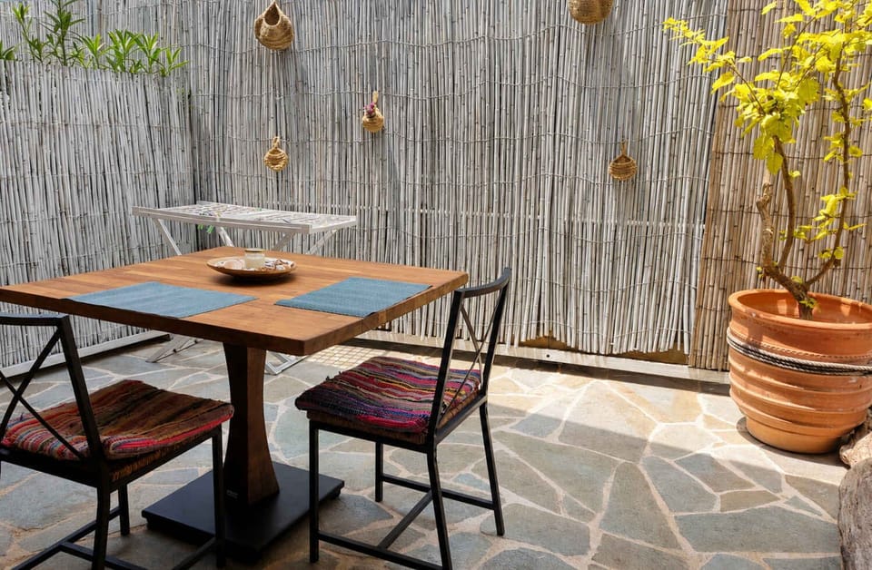 Relaxed mornings at the private patio.