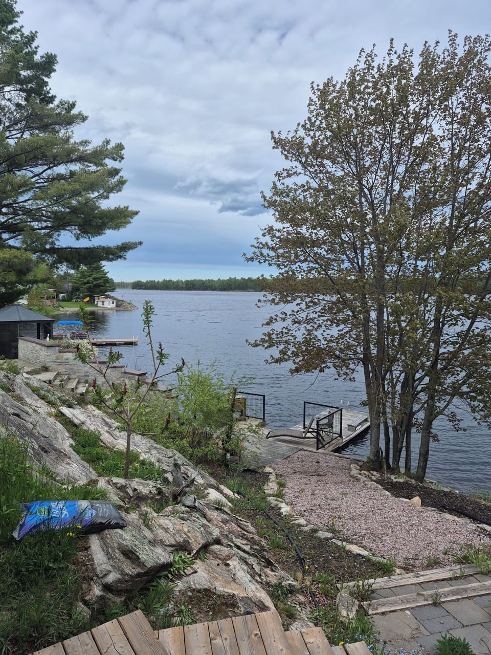 view from cottage porch