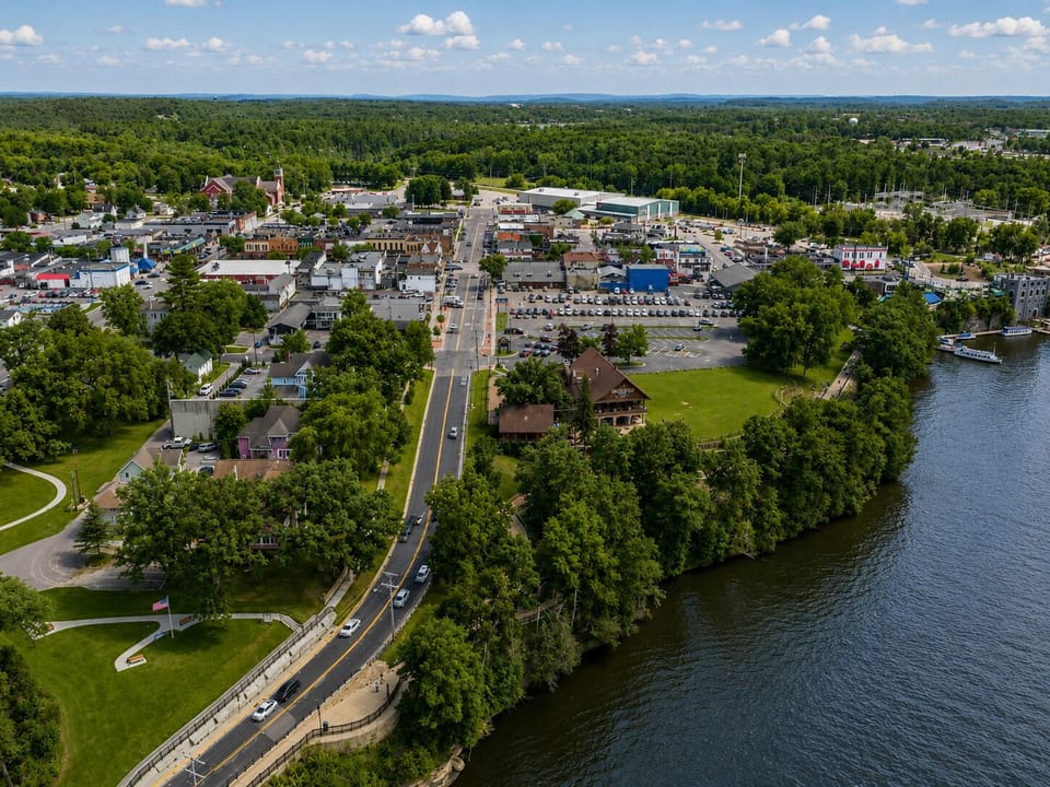 Scenic waterfront town views with easy access to downtown and nature