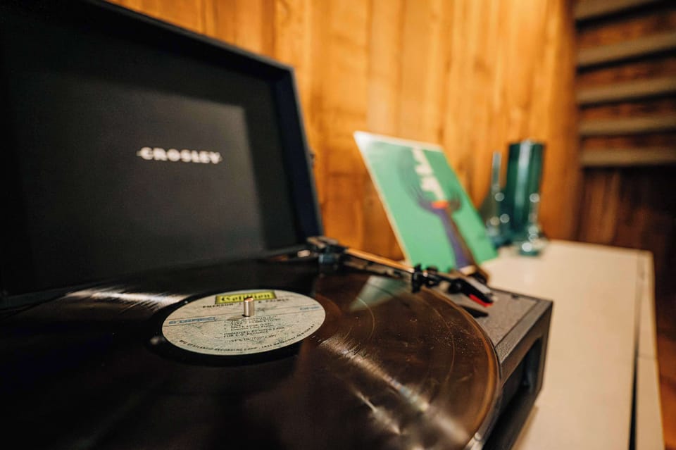 Put on a favorite record and let the slower pace of creek life take over. (We have a small selection of albums for your enjoyment). 