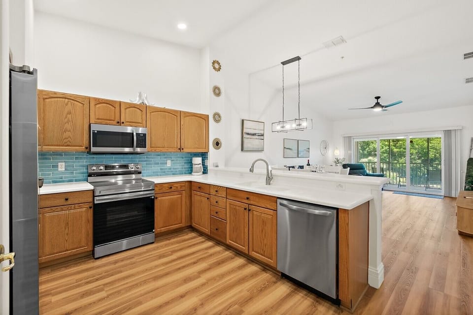Spacious kitchen with plenty of room for meals, snacks, and gathering