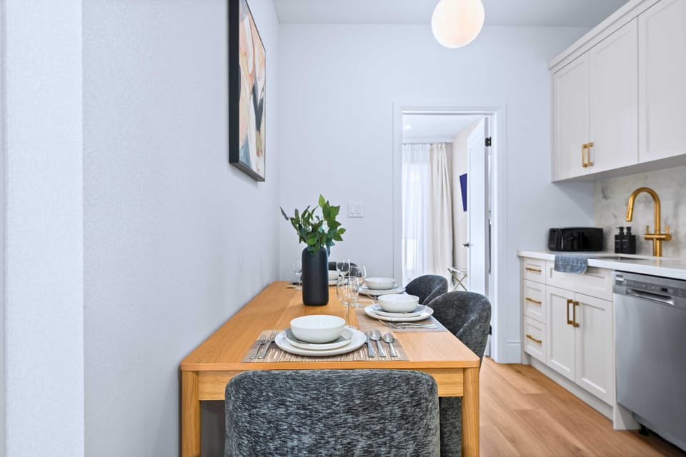 Comfortable dining for 4, great for sharing meals and moments.