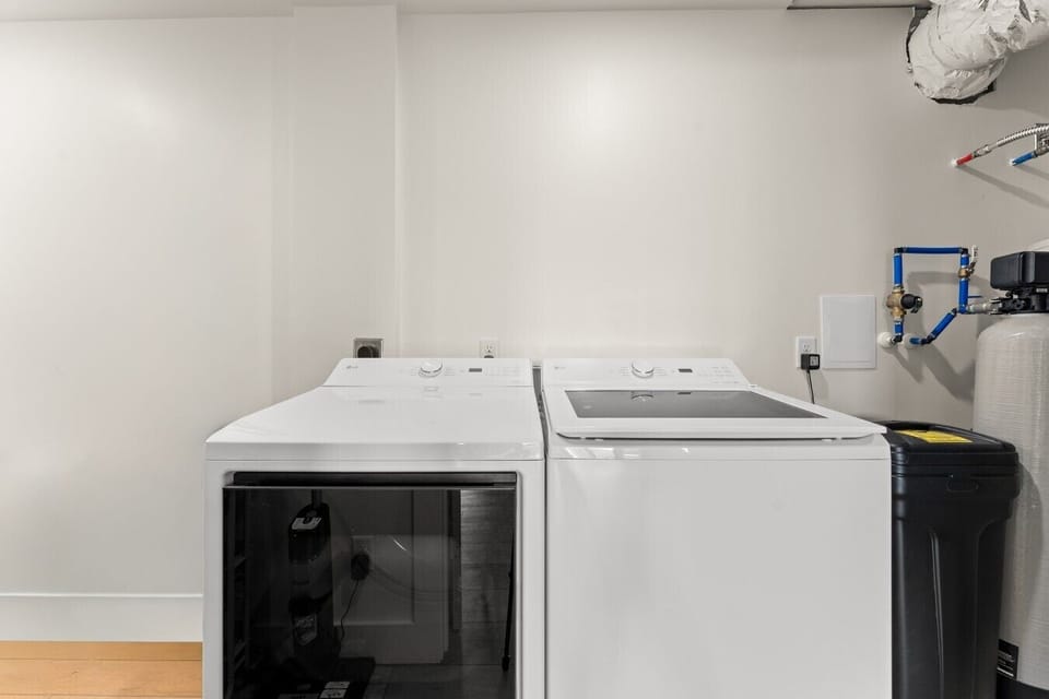 Full-size washer and dryer available for your convenience.