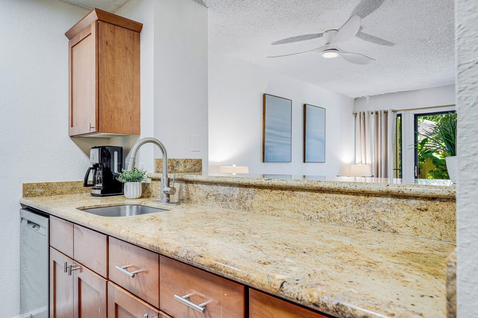 Plenty of counter space for kitchen creations