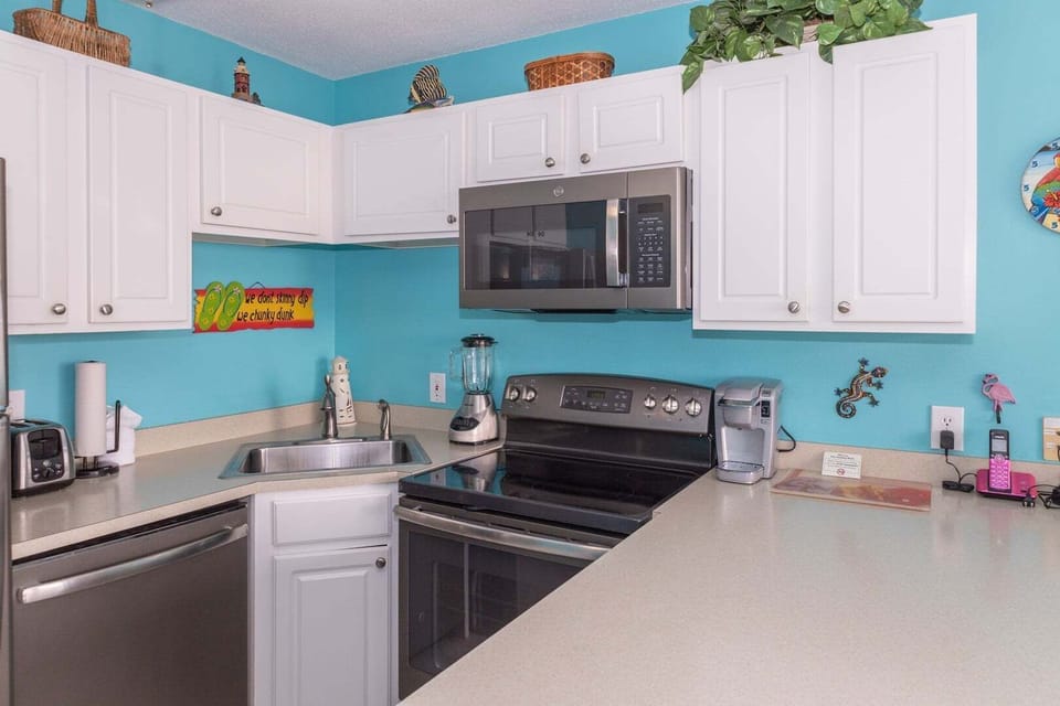 Kitchen with SS appliances