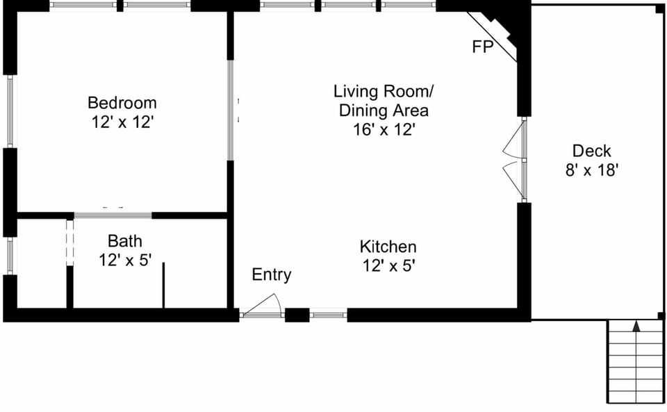 Cabin, 1 Bedroom | Floor plan