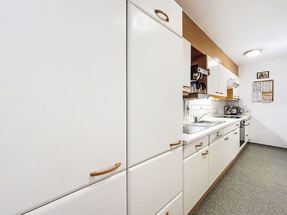 Kitchen, Kitchen Appliance, Flooring, Major Appliance, Wood, Cabinetry, Countertop, Interior Design, Floor, Ceiling