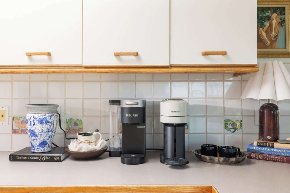 Coffee Corner in the Kitchen: Start your day with the Keurig and Nespresso coffee makers. Please bring your favorite coffee pods and supplies for your stay.